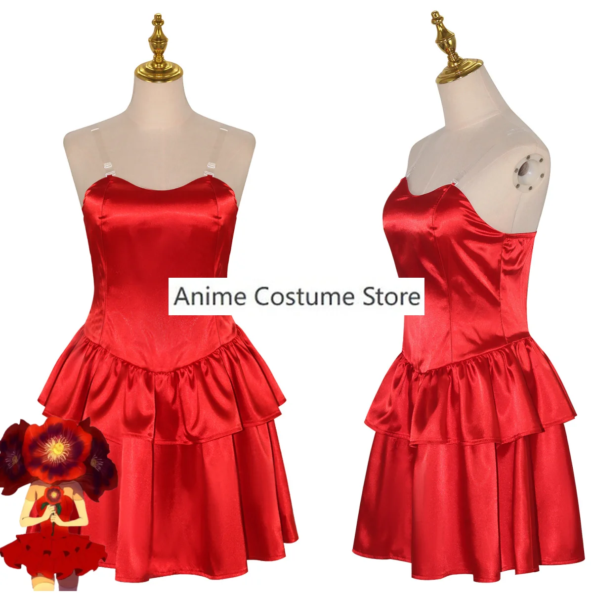 New 2024 Anime Perfect Blue Kirigoe Mima Cosplay Costume Adult Women Sexy Red Dress Wig Uniform Halloween Carnival Suit