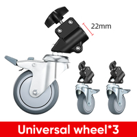 SOONPHO 3 PCS Tripod Wheel Heavy Duty 22 MM Diameter Metal For Photography Photo Century Foldable Light Stand Tripod Magic Leg