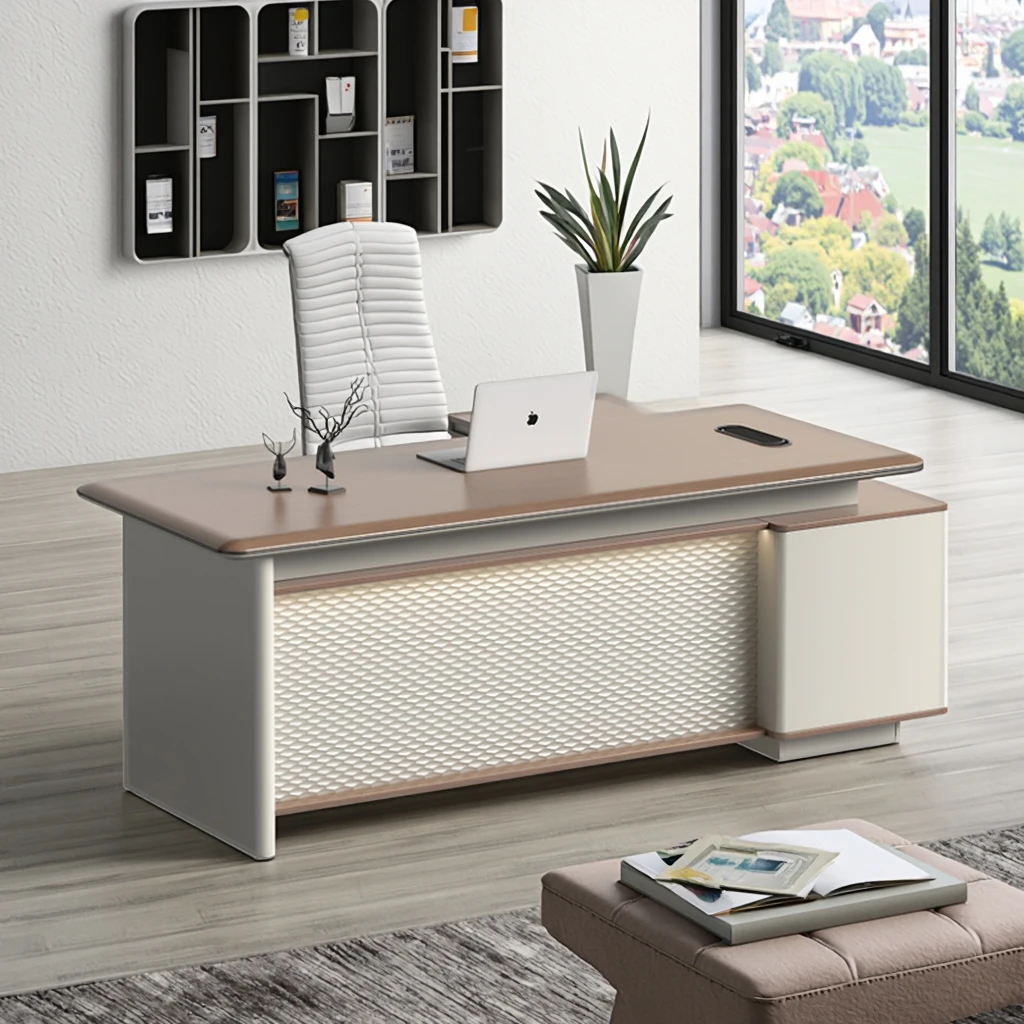 @#Premium Executive Desk with Construction for Corporate Leaders and Cable Management System for Executive Suites