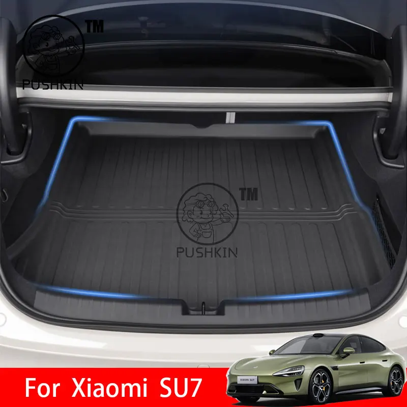 

Для Xiaomi SU7 2024 2025 2026 автомобильные коврики в багажник TPE задний багажник грузовой водостойкий коврик для хранения багажника защитная накладка аксессуары
