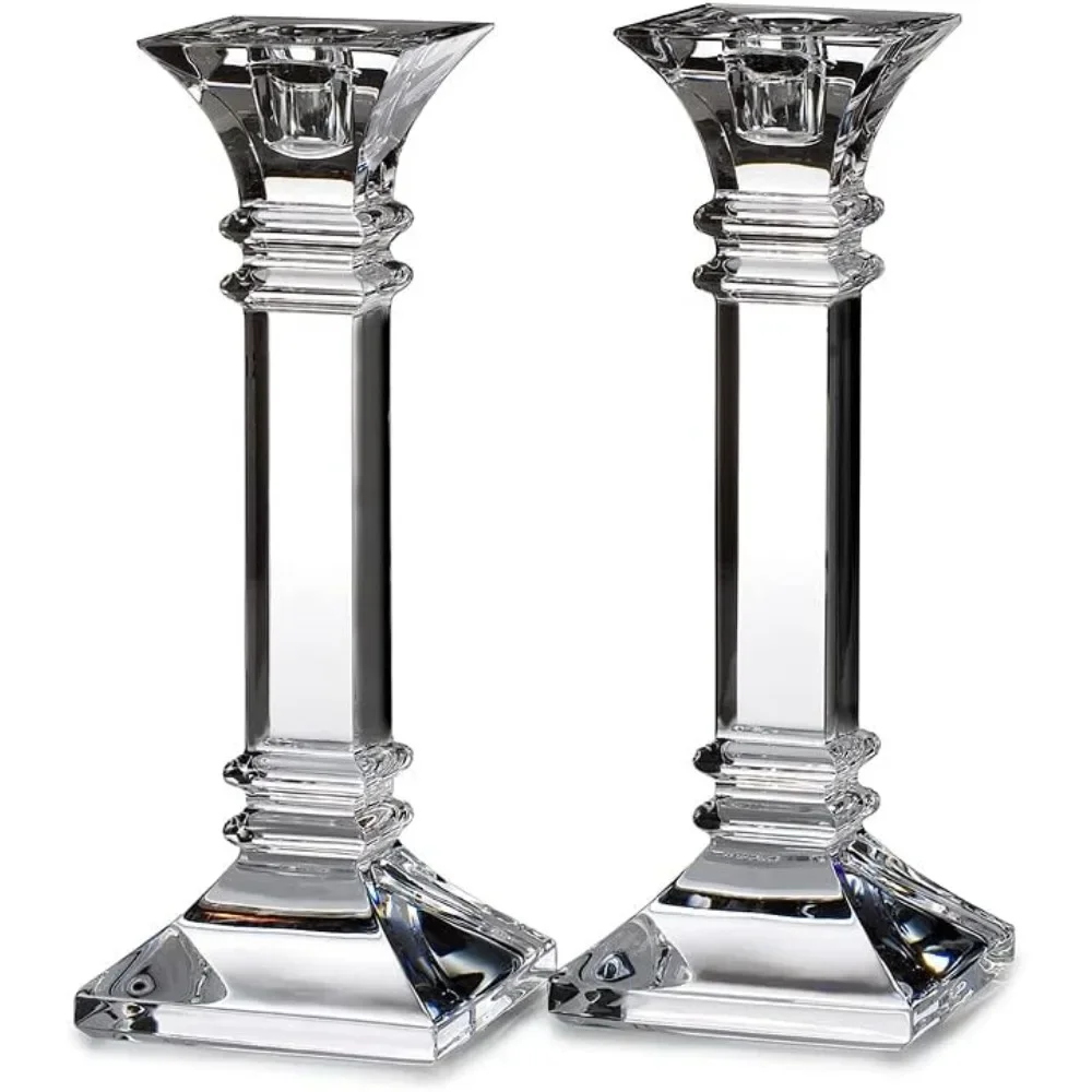 

Treviso Candlestick, 8", Clear， for bedrooms, wedding and graduation , candlelight dinners, parties, birthday celebrations,