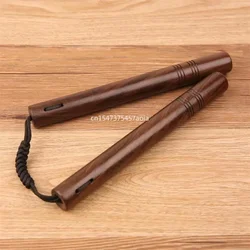 New 28cm Solid Wood Double Stick Red Sandalwood Double Cut Stick Rope Practical Performance Double Stick Double Stick