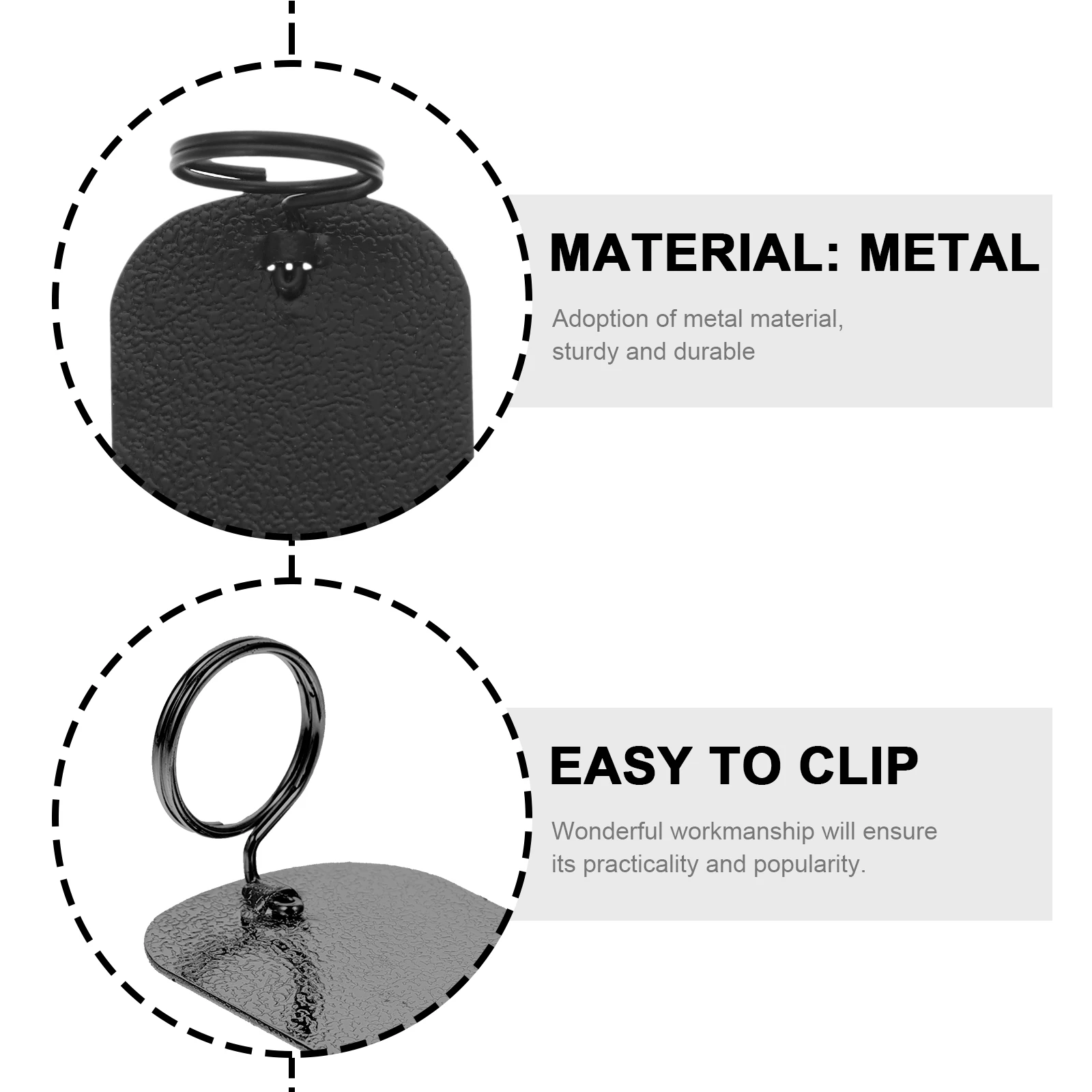 

3 Pcs Price Tag Holder Advertising Clip Label Clamp Cards Display Metal Supermarket Clips