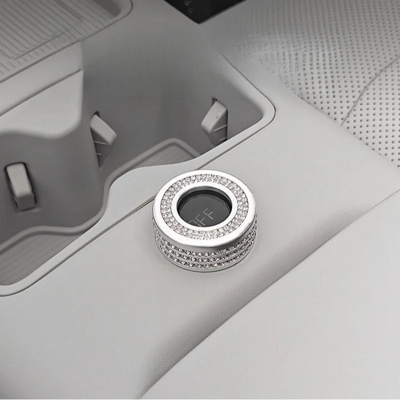 For BYD Fangchengbao Titanium 7 Aluminum Alloy Fridge Knob Ring Anti Accidental Touch Diamond Bling Protective Decoration Modifi