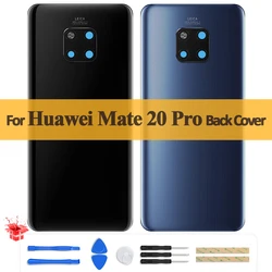 Original Back Battery Cover For Huawei Mate 20 Pro Glass Battery Cover Rear Door Housing Case With Camera Lens Replacement Parts