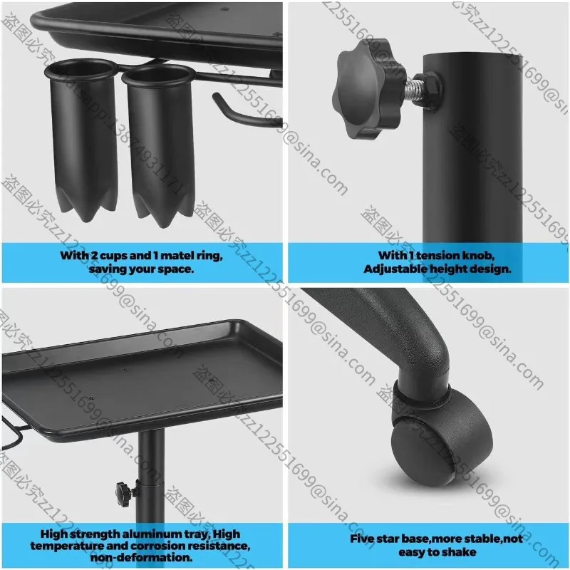 

Suitable for Beauty Cart, Movable Rack for Dyeing, Perming, Cutting, Styling Tools, Storage Cart with Rollers