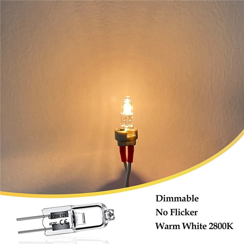 LICE-80PCS G4 12V 20W Halogen Lamp G4 12V Bulb Inserted Beads Crystal Lamp Halogen Bulb 20W 12V Halogen Bulbs