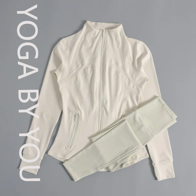 

Yoga clothes women's long-sleeved slim-fitting and thin quick-drying zipper running sports top professional training fitness jac