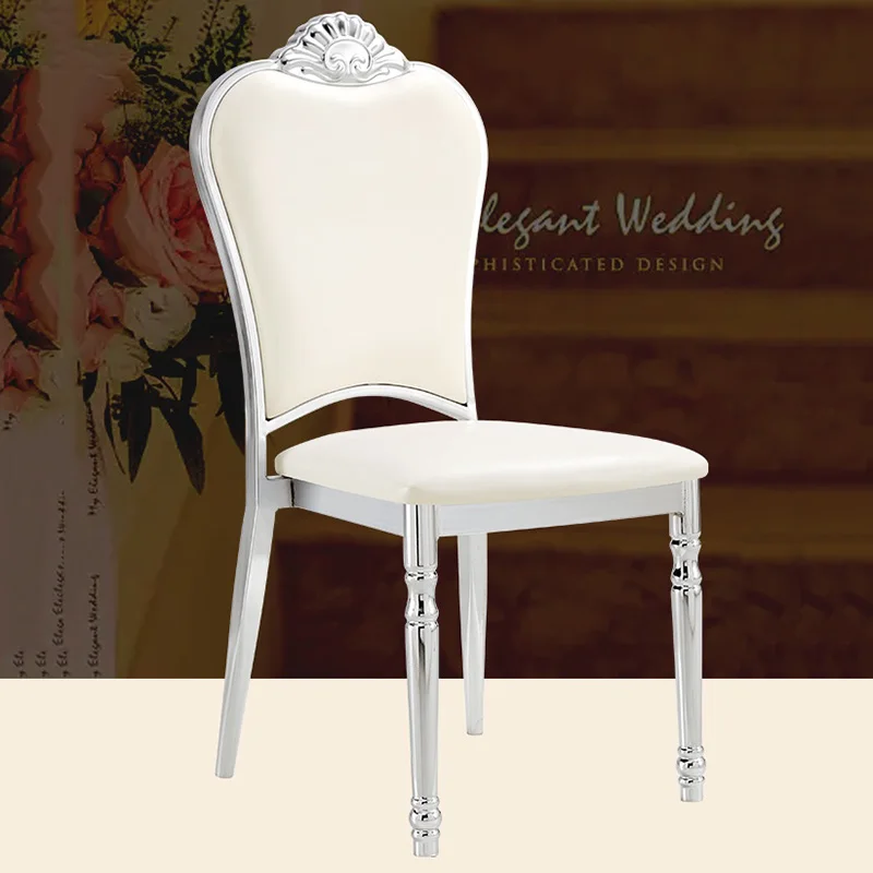 

Event Wedding Chairs 8pcs Luxury Wedding Americana Banqueting King Single Luxury Chair Royal Dining Sillas Del Hotel Furniture