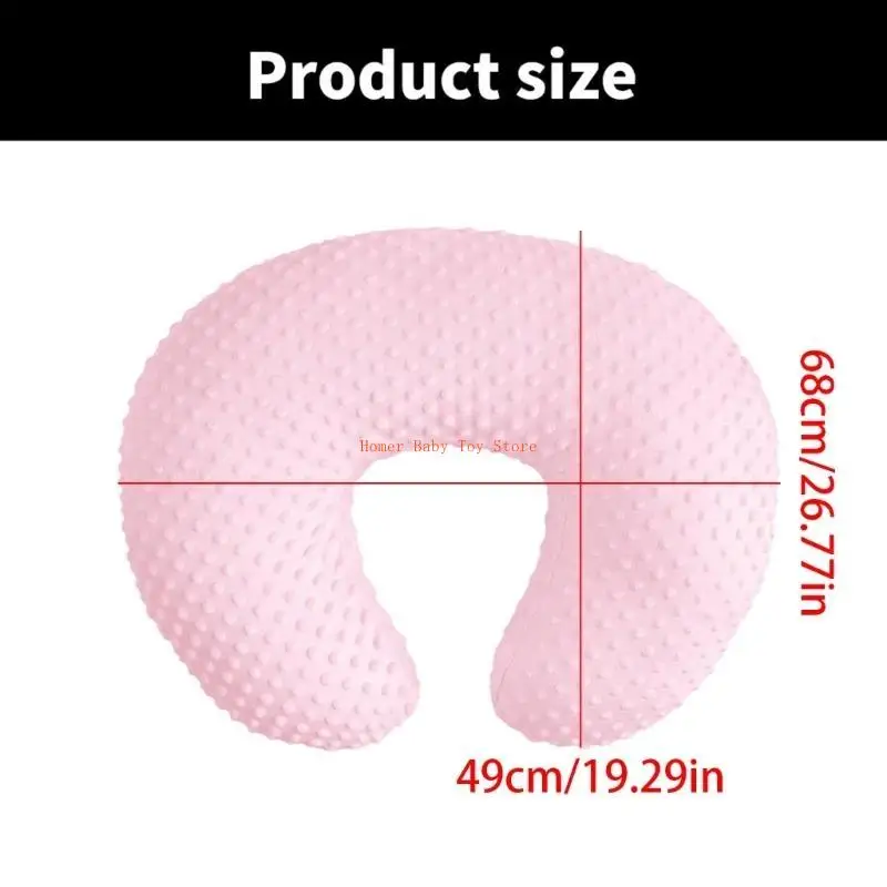 J0PF Baby Breastfeeding Pillow Cover Dotted Backing Newborns Nursing Pillowcase Pillow Slipcover Detachable Pillow Sleeve