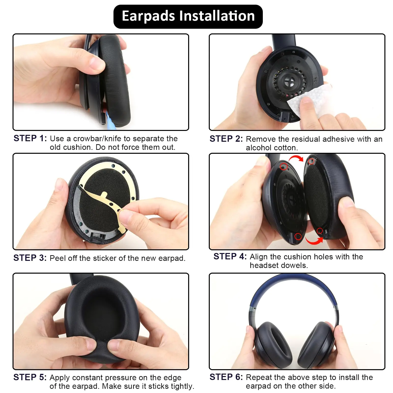 Replacement Ear Pads for Beats Studio Pro Wireless Headphones,High-Density, Shock-Absorbing Foam,Protein Leather