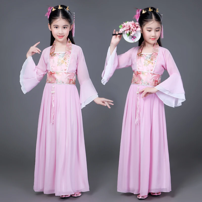 

Girls Princess Fairy Hanfu Dress Traditional Ancient Dance Costume Kid Girls Dress Chinese Style Tang Suit Photography Cosplay