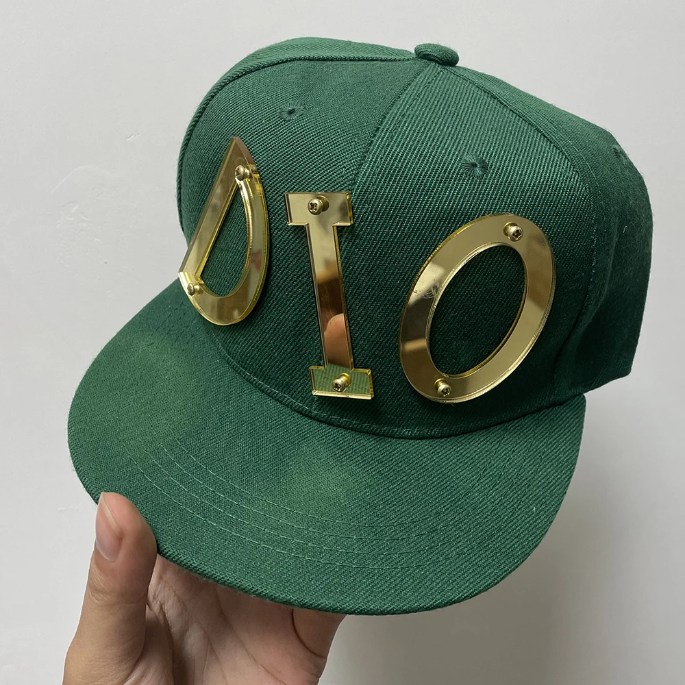 JoJo Adventure Role Play Diego Brando Cos Costume Hat Bizarre Dio Brando Hat  Green Hip Hop Hat Party Accessories Baseball Cap