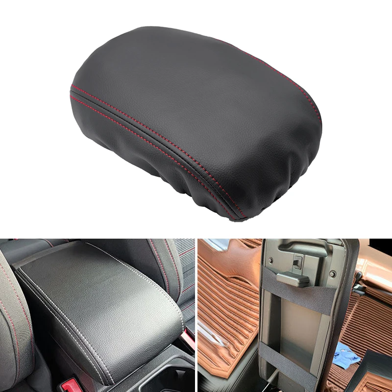 Microfiber Leather Car Styling Interior Center Control Armrest Box Cover Trim For VW Golf 8 MK8 2020 2021