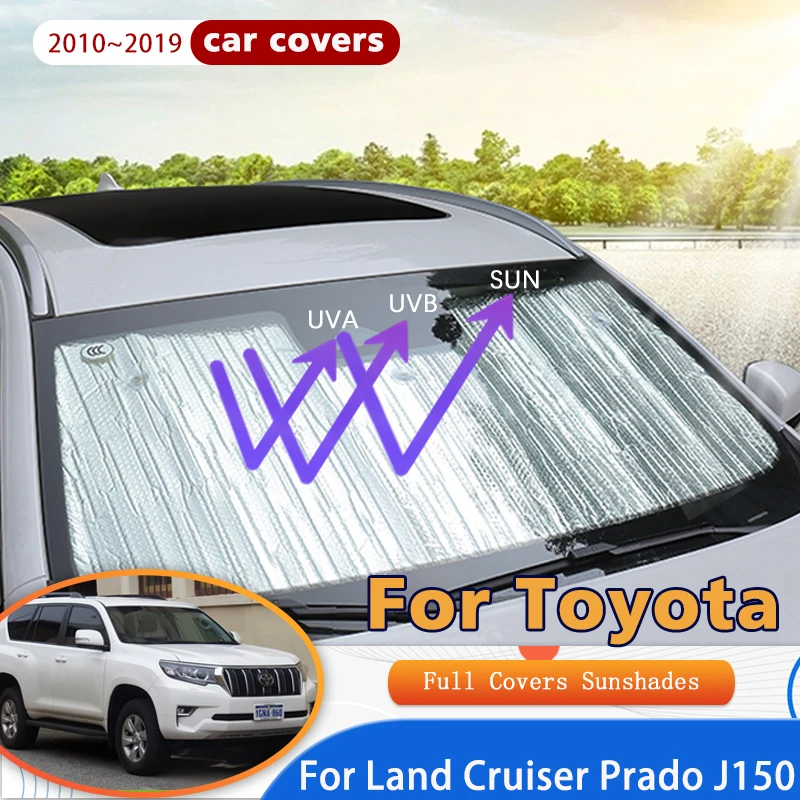 

For Toyota Land Cruiser Prado J150 LC150 2010~2019 Car Window Windshield Sunshade Front UV Protect Reflector Sun Shade Sun Visor