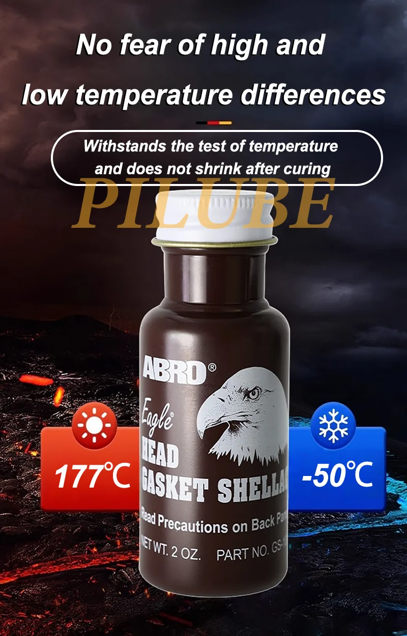 ABRO HEAD GASKET SHELLAC High-Performance Automotive Sealant for Engine and Gasket Repairs Ideal for Sealing and Restoration