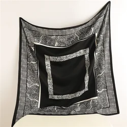 Luxury Brand Women Scarf Satin Silk Print Designer Hijabs Female Neckerchief Scarves Wrap Headband Bandana