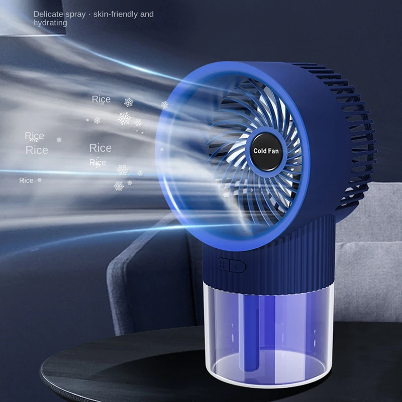 Cooling Fan Mist Air Conditioning Fan USB Charging Humidification Spray Silent Small Fan For Home Office