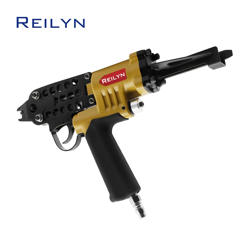 Reilyn SC760C-I2 Extended Nozzle C-Style Pneumatic Nail Gun  for Wire Metal Mesh And Spring Frame Binding