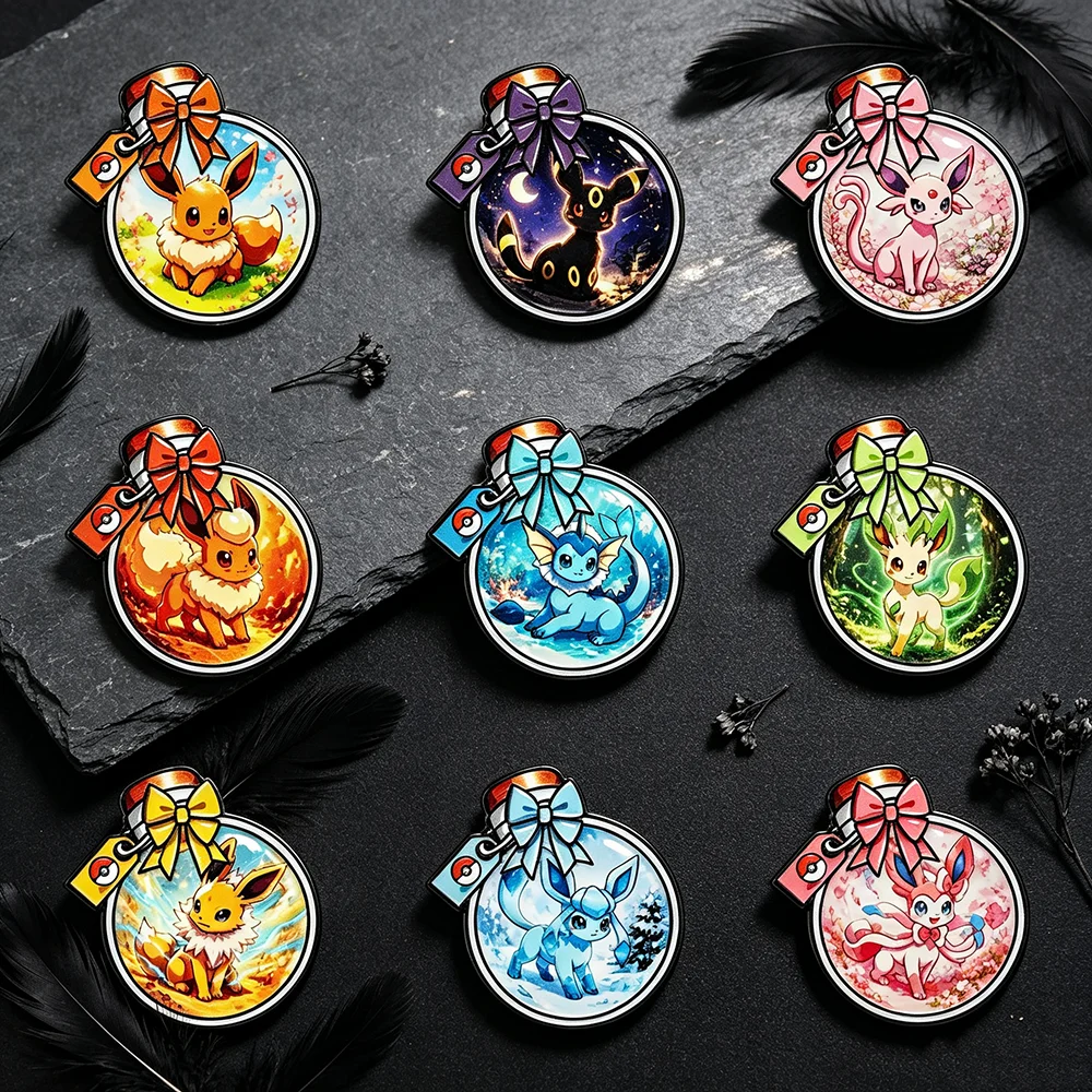 9pcs Anime Elf Monster Bottle Enamel Pins Set Cute Collectible Brooches for Backpack Clothing Ideal Gift for Game Fans Enthusias