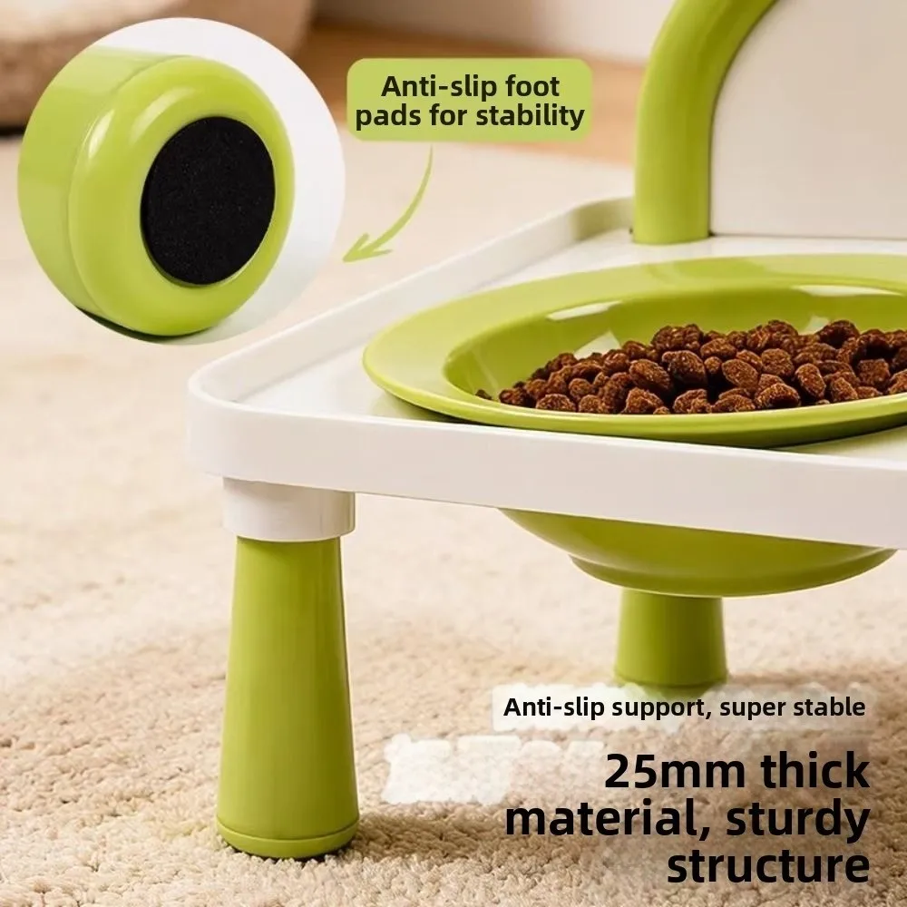 Fashion Double Bowl Cat Feeder High-legged Easy Clean Pet Bowl Cat Bowls Pet Supplies