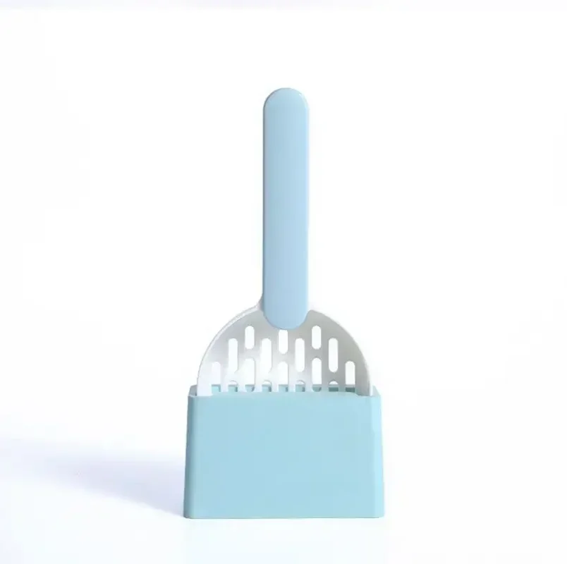 Cat Litter Shovel Plastic Cats Poop Scoop with Base Pet Cleanning Tool Cat Toilet Products Durable Litter Box Cleaner Shovel