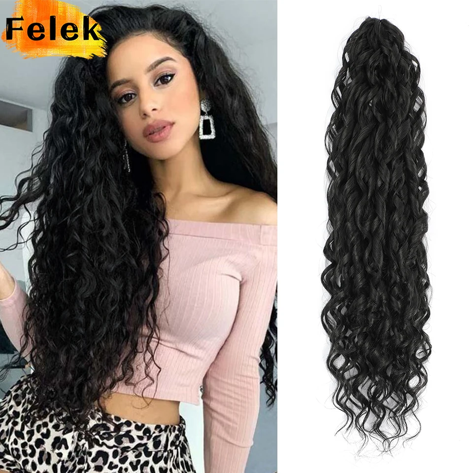 Black Jessica Curl Deep Wavy Twist Hair 22 Inch Synthetic Crochet Hair Afro Curls Crochet Hair Pink Red Braiding Hair Extensions