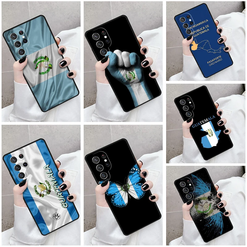 Phone Case For Samsung Galaxy S24 S23 S21fe S22 Ultra Plus Note 10 20 S8 S9 S10 Cover Guatemala Flag