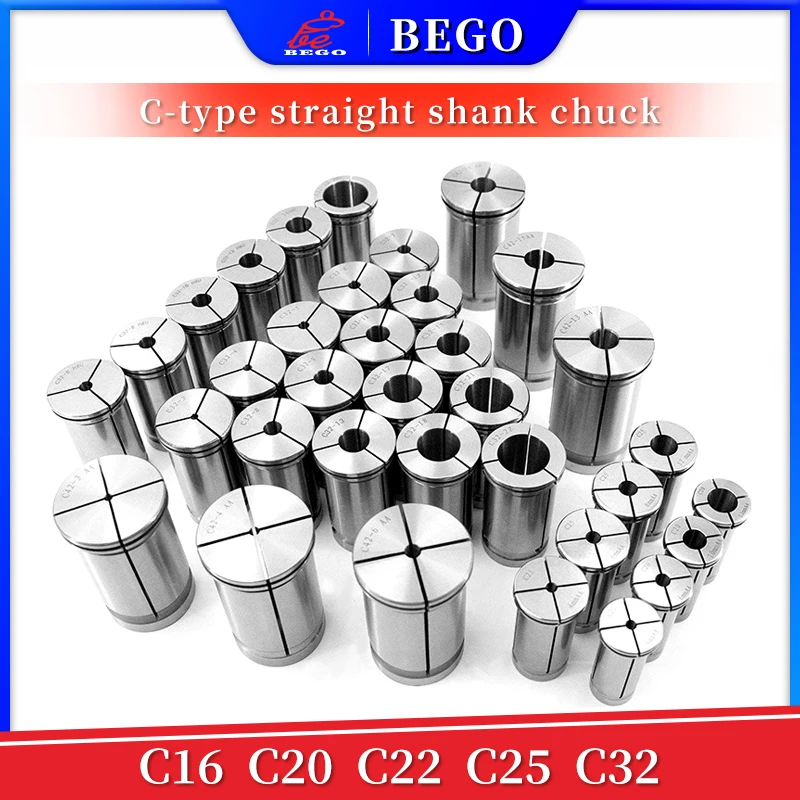 C25 C32 C16 C20 C22 C-type Straight Shank Collet Chuck High Precision With Strong Straight Shank for Milling Machine CNC Tools