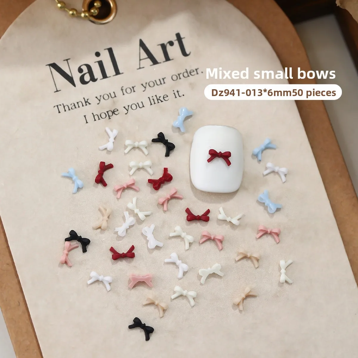 50 قطعة Bowknot لطيف ثلاثية الأبعاد مسمار الفن زينة صغيرة الراتنج الشريط مسمار السحر الحلو سحر مسمار اكسسوارات مانيكير DIY بها بنفسك #4