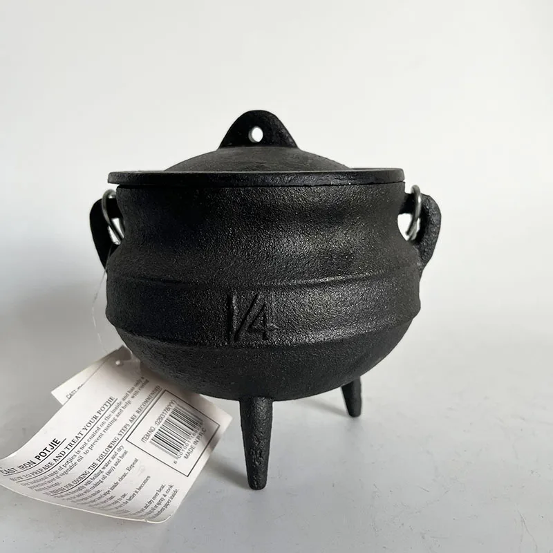 1/4# Potjie Pot Bush Baby Brand New Cast Iron Cauldron Cooking One Person Serving Pot