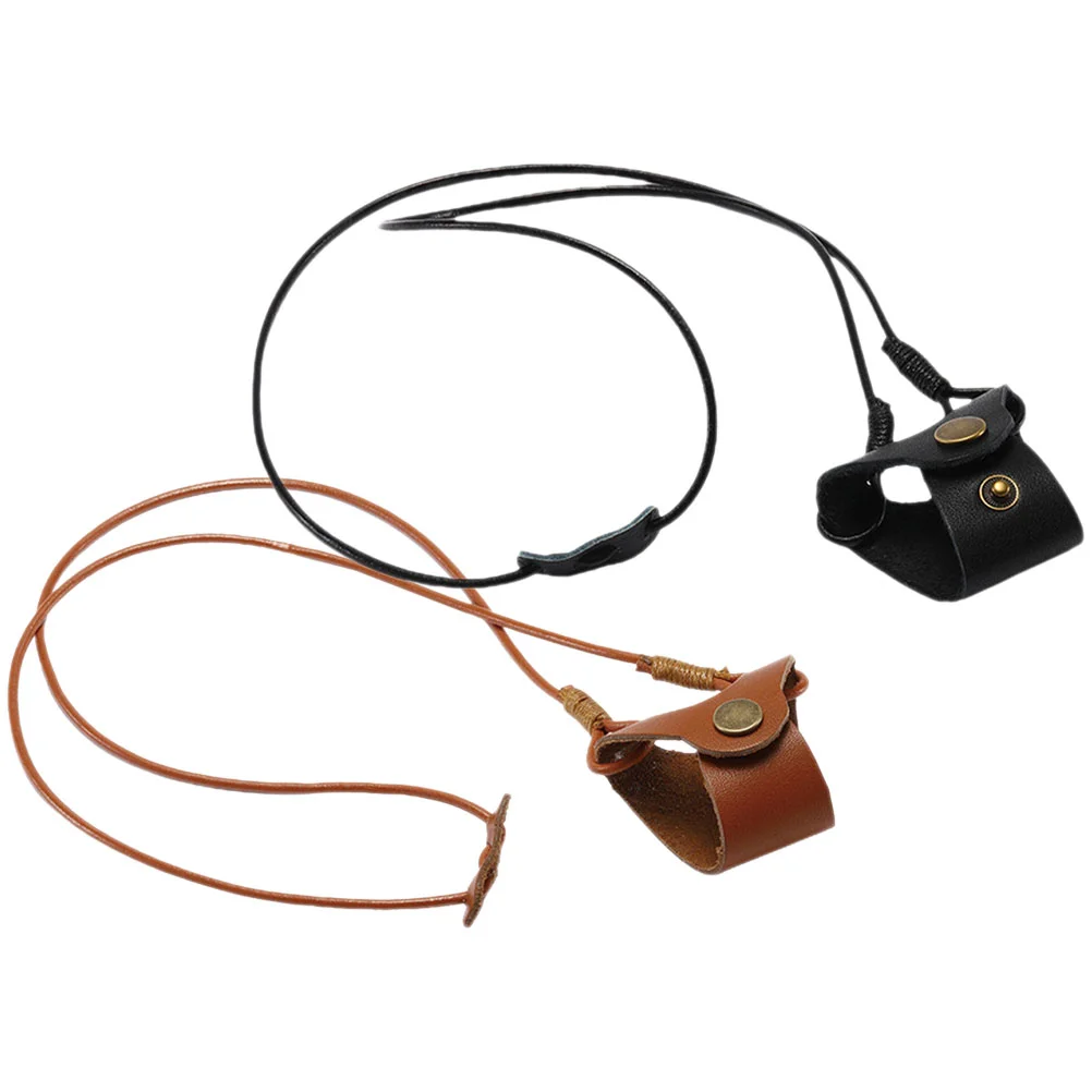 2 Pcs Eyeglass Chains Microfiber Sunglasses Rope Brown Black Single Buckle Around Neck Lightweight Fashion Eyewear