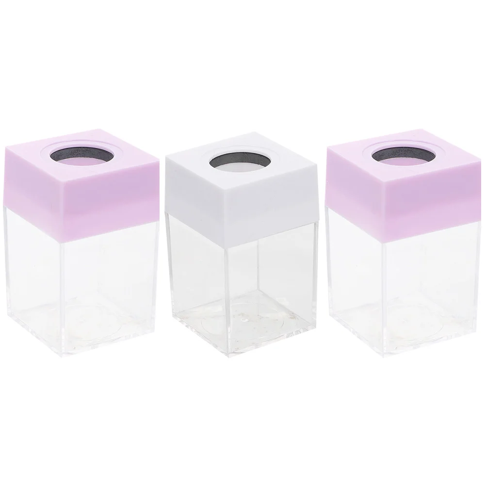 

3 Pcs Paper Clip Storage Bucket Clips Dispenser for Desk Holder Magnetic Office