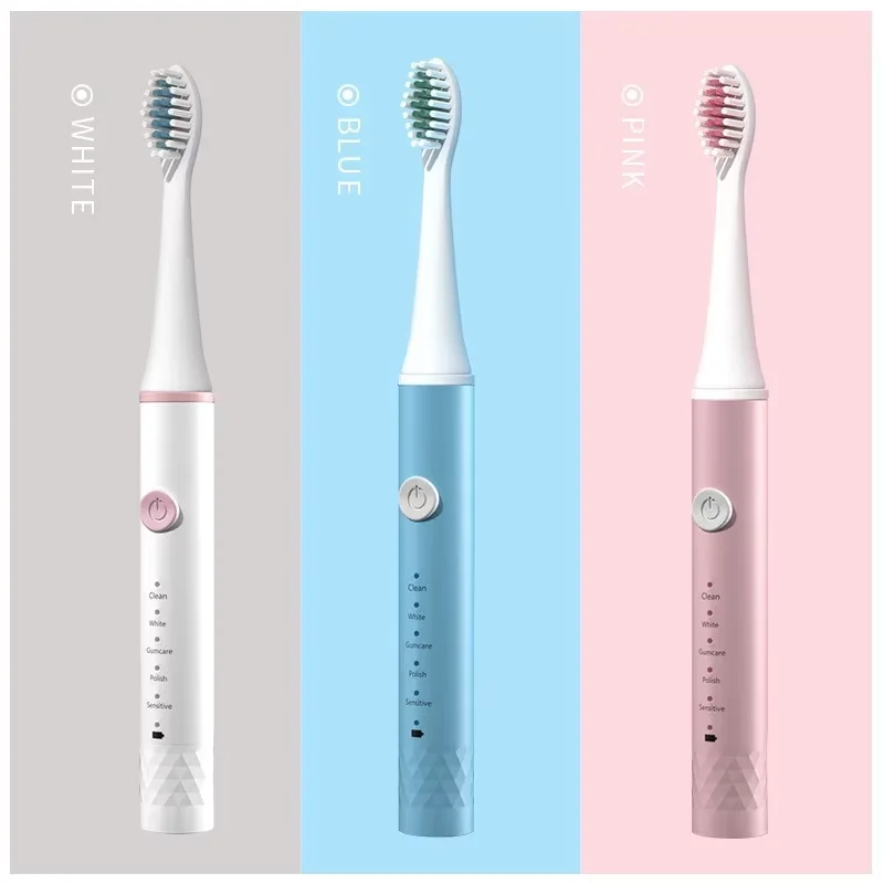 Jianpai Sonic Electric Toothbrush for Adults, 5‑Gear Modes USB Rechargeable IPX7 Waterproof Sonic Cleaning Toothbrush