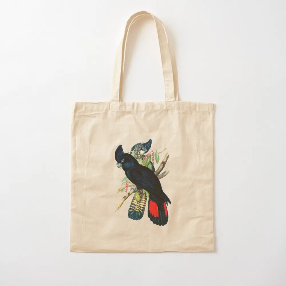 Australian Banksian Black Cockatoo Tote Bag canvas tote Women's handbag hand bags