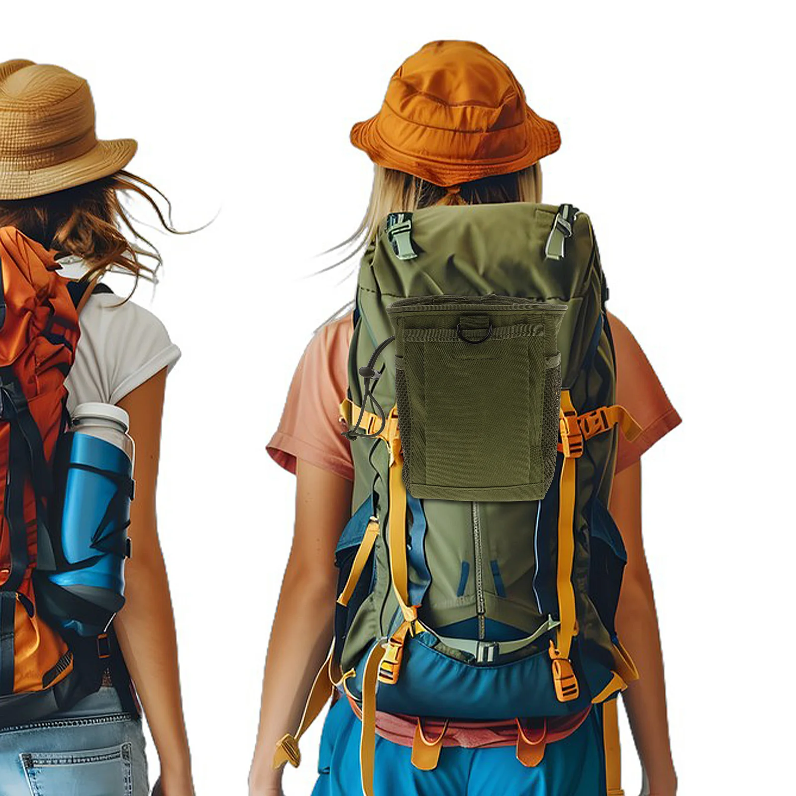 

Multifunctional Canvas Tool Pouch Compact Hiking Storage Bag for Camping Outdoor Activities Easy Carry Waist Backpack Attach