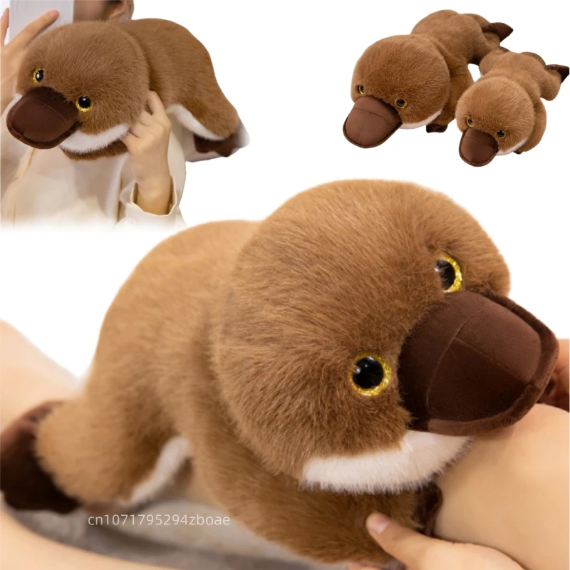 

55/80 см Kawaii Big Tail Platypus плюшевая кукла высокого качества длинный коричневый Platypus рептилия чучело домашний декор подарок для детей