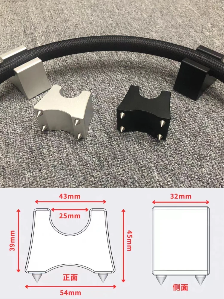 HiFi Cable Tray Stand Spike support Frame Pad di trascinamento in alluminio puro ammortizzatore multifunzione piedini per cavi dell'altoparlante di alimentazione