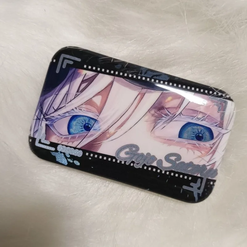 Jujutsu Kaisen insignia Gojo Satoru Anime Pin ojo reflectante DIY mochila estética arte decoración joyería de dibujos animados broche esmaltado