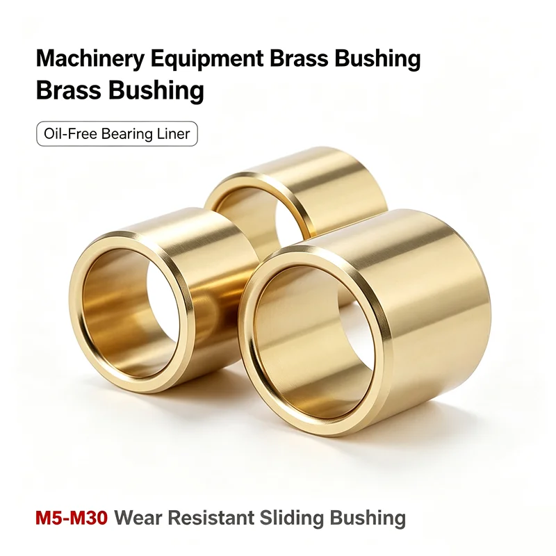 Machinery Equipment Brass Cast Oil-Free Bearing Liner Wear Resistant Sliding Bushing M5 M6 M8 M10 M12-M30