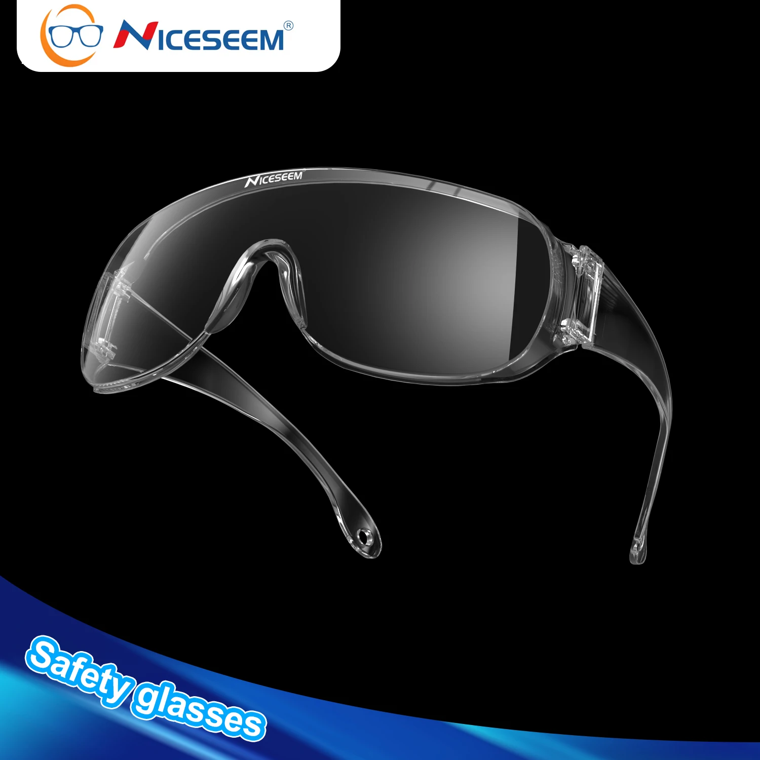 HD Safety Glasses Goggles Personal Protective Equipment Dustproof for Industry Working Hospital Cycling Public Area Cutting