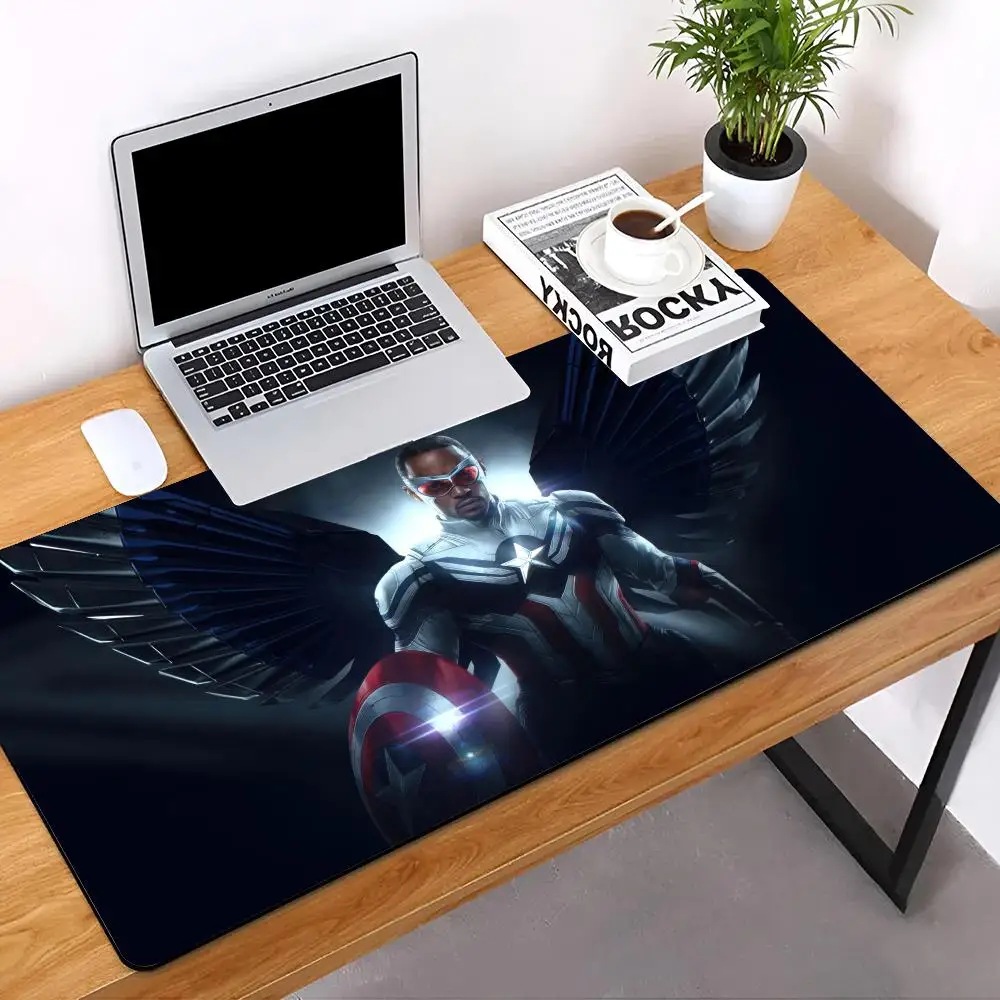 Marvel Falcon MINISO Mouse Pad E-sports players Desk Mat With Pad Gaming Accessories Prime Gaming Keyboard Pad XXL 90x40cm