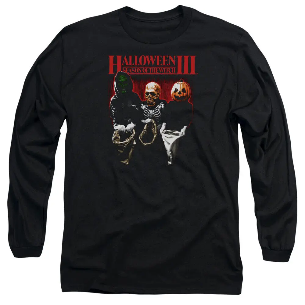 Halloween Long Sleeve T-Shirt Trick or Treat Black Tee