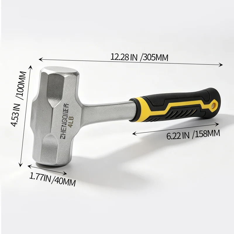 Achteckiger Hammer, Hochleistungs-Einteiler aus geschmiedetem Stahl, Mauerhammer, Bauhammer, Zimmermannshammer, Ingenieurhammer – Detail 5