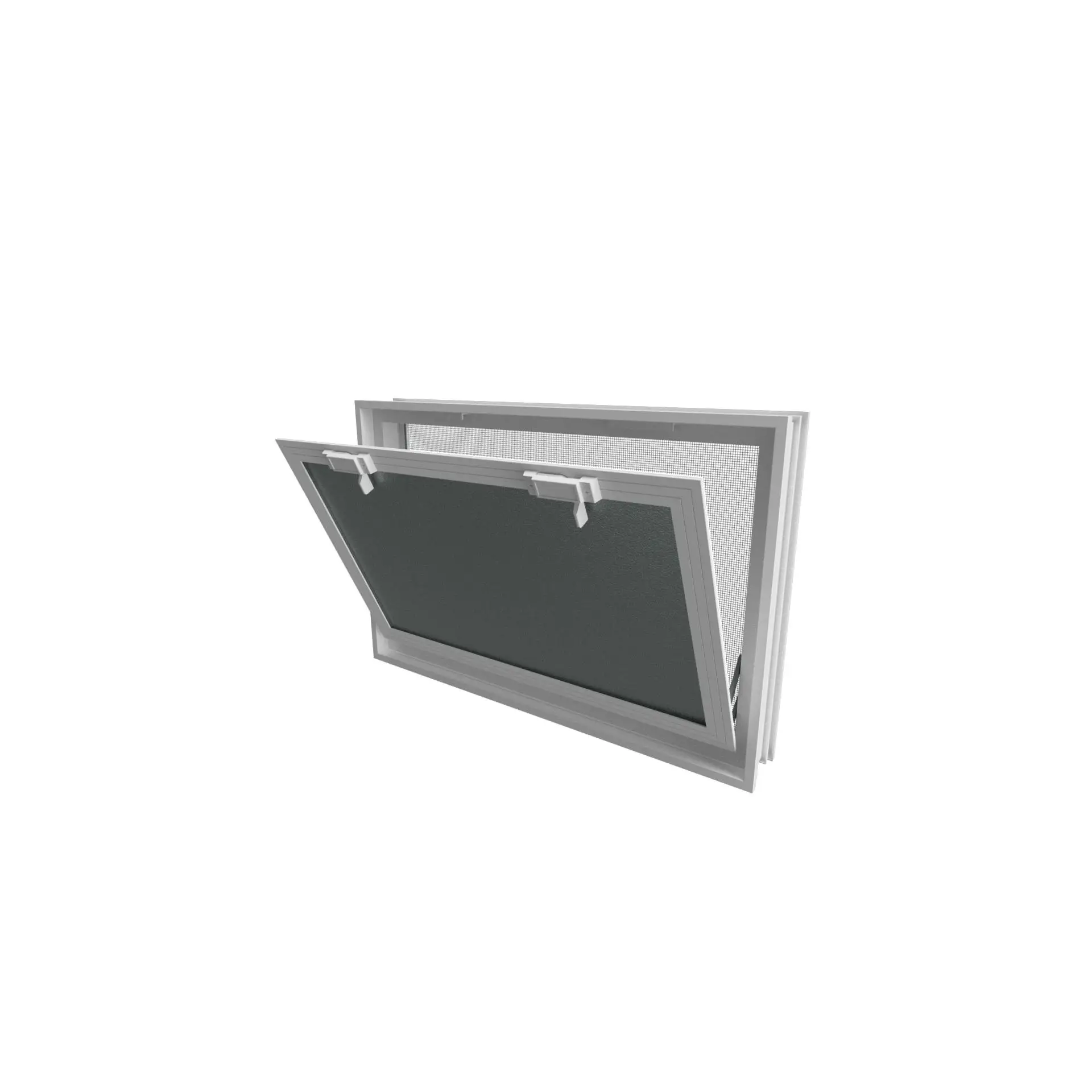Ventana de Ventilación con Mosquitera Incorporada Cenemar - 57x38x8 - Adecuada para Paredes de Bloques de Vidrio y Tradicionales