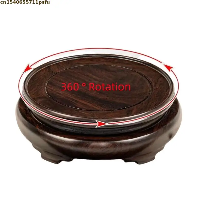 

Rotatable Wooden Miniature Display Stand Figurines Vase Flower Pot Sorting Table Coffee Tea Sets Pedestal Standing Flower Base