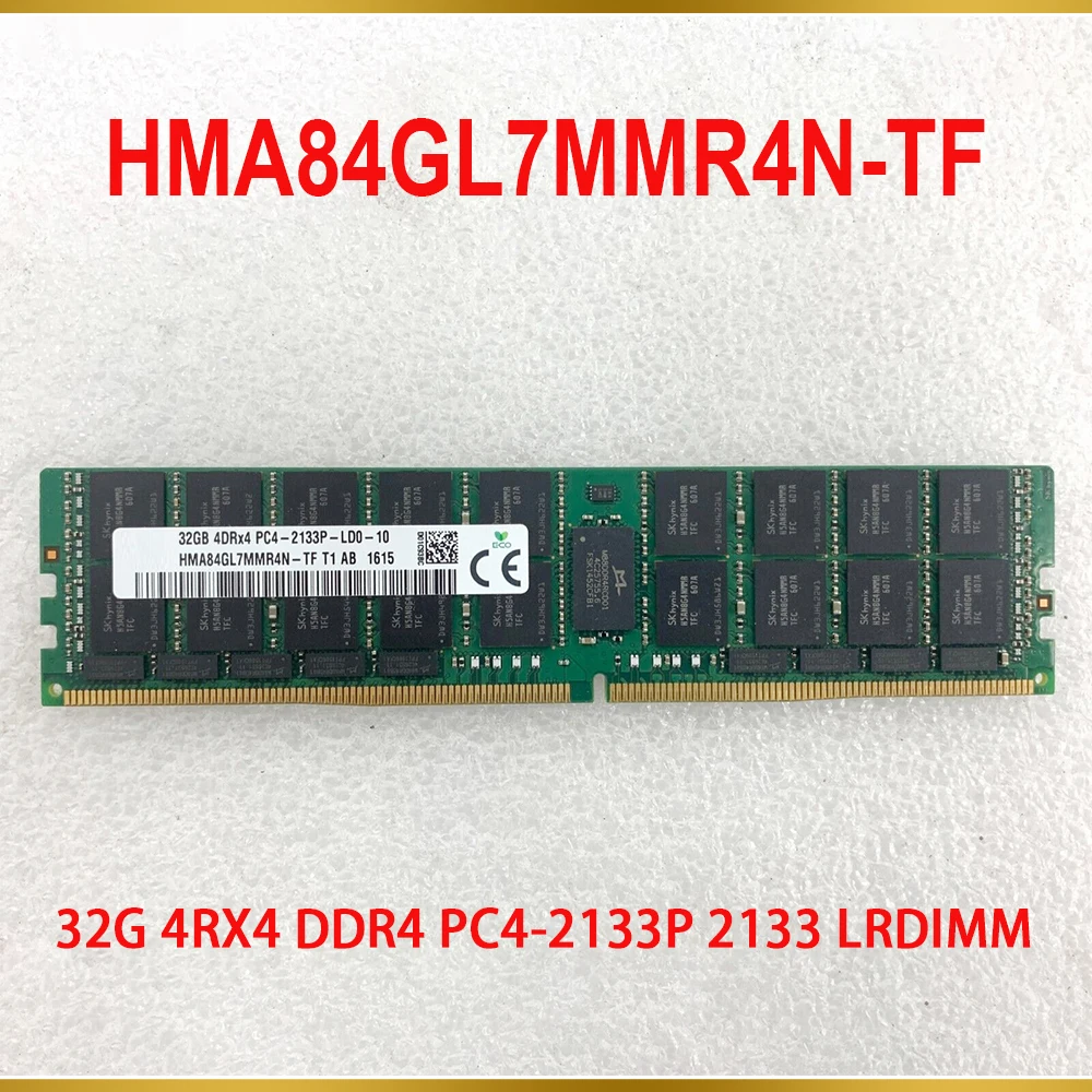 1 Pcs 32GB 32G 4RX4 DDR4 PC4-2133P 2133 LRDIMM For SK Hynix Memory RAM HMA84GL7MMR4N-TF