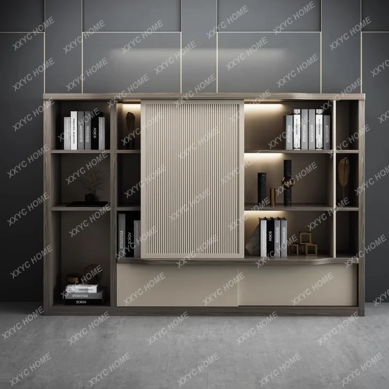 

Furniture File Cabinet Office Matching Background Storage Archive with Sliding Door and Drawers