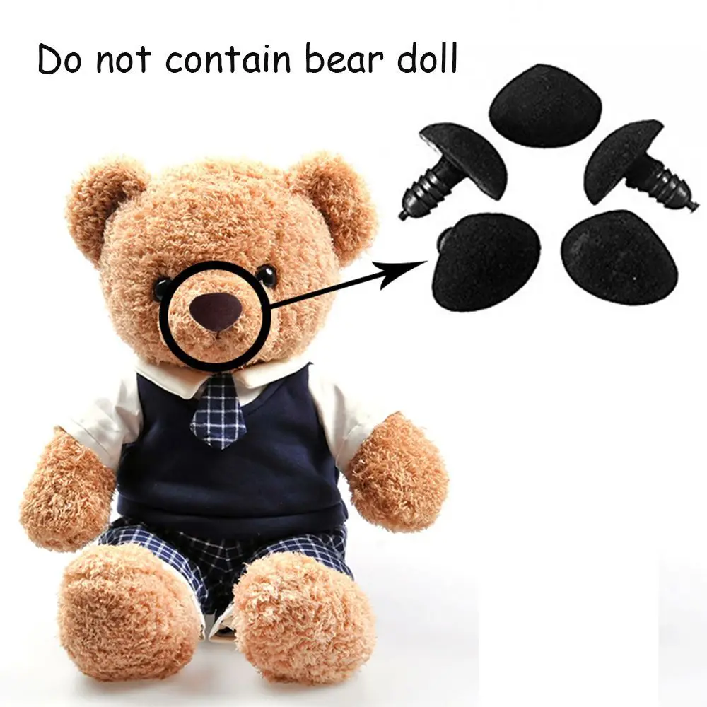 10PCS Plastic Triangle Nose Cute Animals Dolls Velvet Nose Buttons DIY For Bear Toys DIY Accessories Safety Nose for Toy Dolls