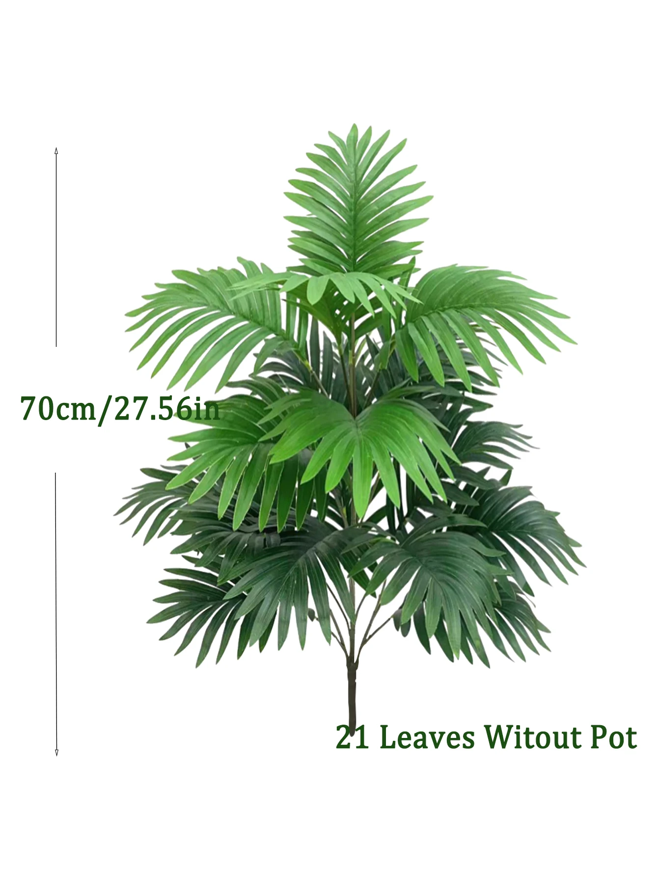 70–80 cm großer künstlicher Palme, tropische grüne Blätter, künstliche Pflanzen, Kunststoff-Monstera-Kunstbaumzweig für Zuhause, Küche, Dekor – Detail 9